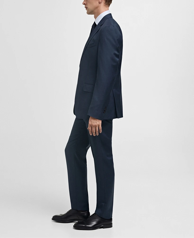 Mango Men's Virgin Wool Slim-Fit Suit Pants