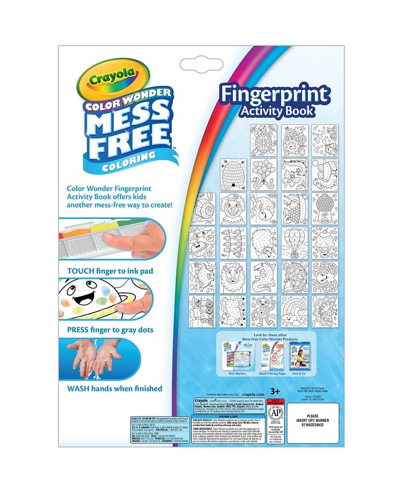 Crayola Color Wonder Fingerprint Activity Book