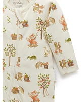 Purebaby Baby Boy and Girl 2 Pack Zip Coverall