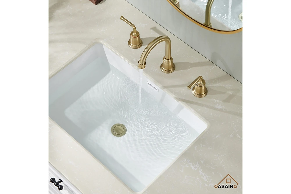 Casainc 8 Inch Widespread 2-Handle Bathroom Sink Faucet with Drain Assembly