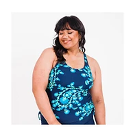 Calypsa Plus Maya Tankini Swim Top With Built Bra