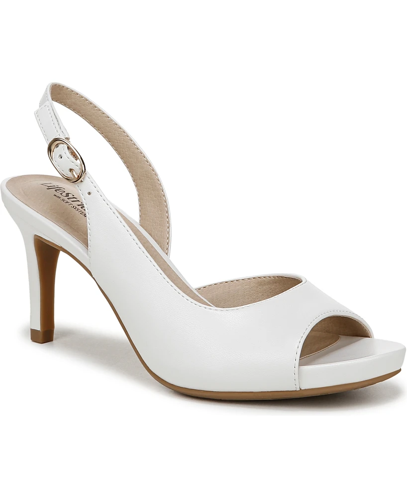 LifeStride Women's Teller 2 Slingback Peep Toe Pumps