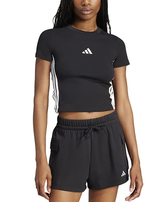 adidas Women's Essentials Slim-Fit Short-Sleeve Baby T-Shirt
