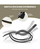Gouun Outdoor Rocking Lounge Chair with Removable Headrest