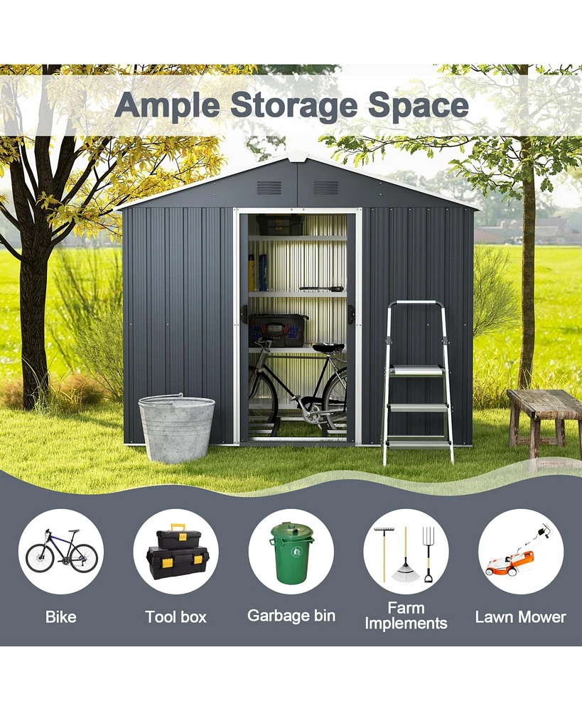 Gouun Outside Storage Shed with Lock Air Window