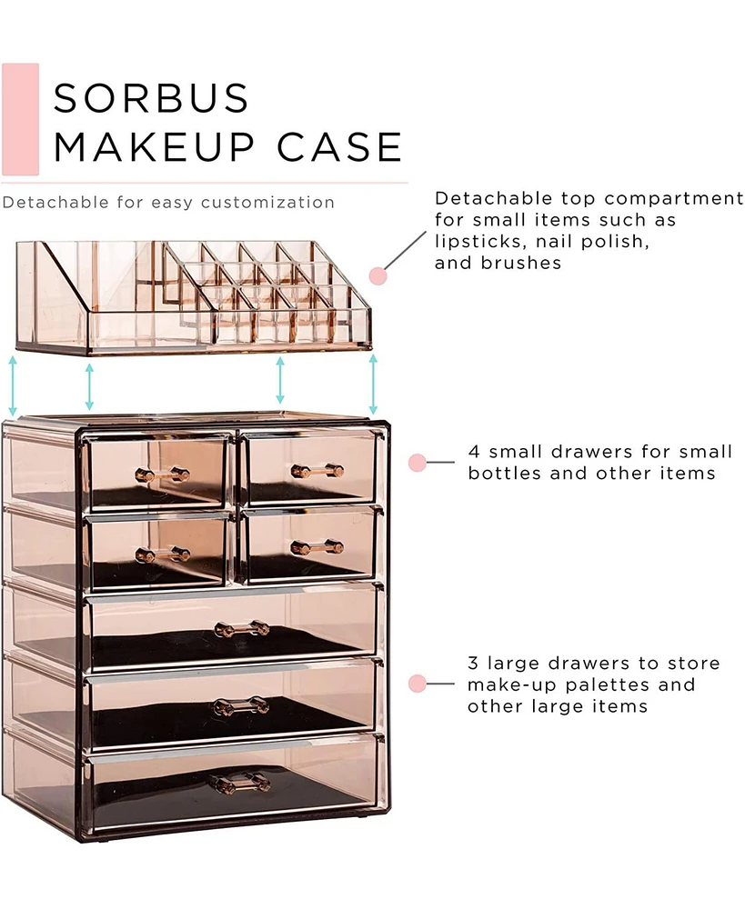 Sorbus Medium Makeup Organizer Set