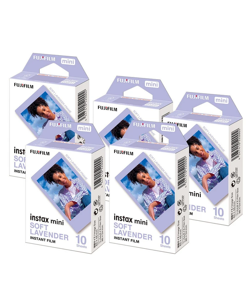 Fujifilm Instax Mini Soft Lavender Instant Print Film Pack Bundle