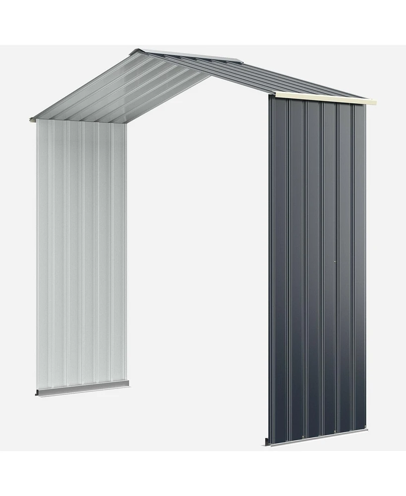 Gouun Outdoor Storage Shed Extension Kit for 7 Feet Shed Width
