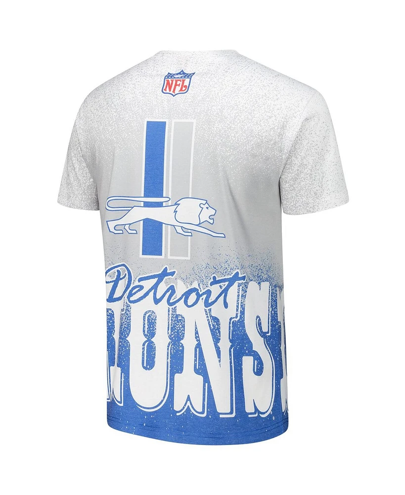 Mitchell & Ness Men's White Detroit Lions Team Burst Vintage Logo T-Shirt