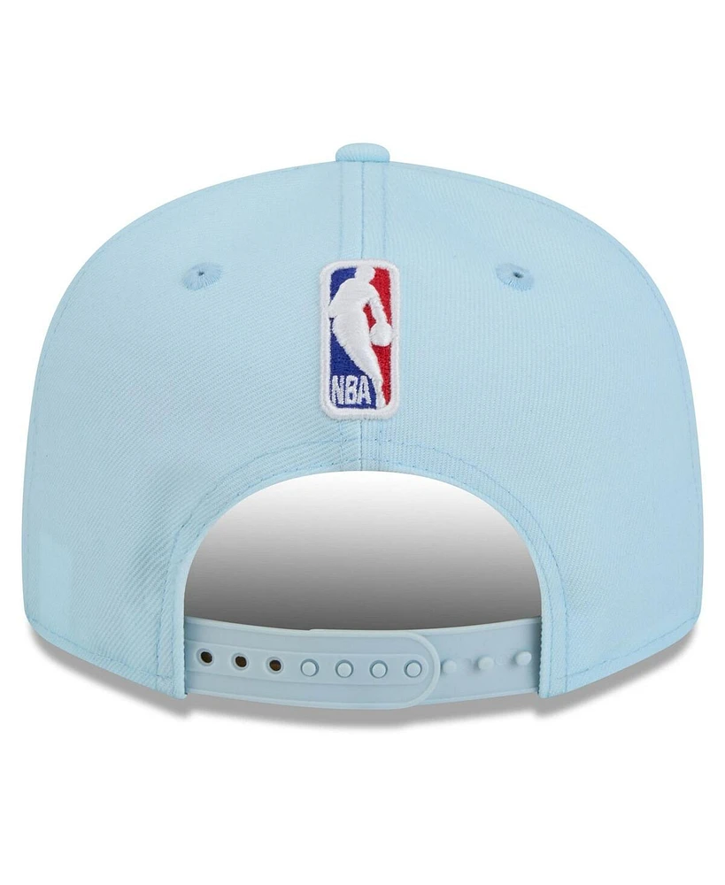 New Era Men's Light Blue San Antonio Spurs 2024/25 City Edition Alternate 9FIFTY Snapback Hat