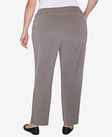 Alfred Dunner Plus Size Copenhagen Knit Corduroy Faux Fly Pull On Average Length Pants