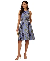 Adrianna Papell Women's Sleeveless Floral-Embroidered Dress