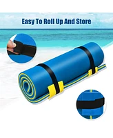 3-Layer Tear-proof Water Mat Floating Pad Island Water Sports Relaxing Blue