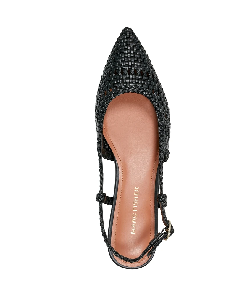 Marc Fisher Women's Kelysa Woven Slingback Flats