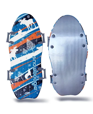Alpine Rocket 48", Double Rider Foam Snow Sleds with Side Handles