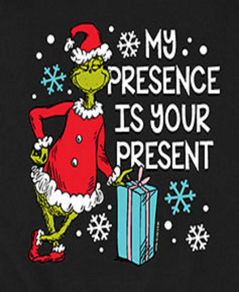 Airwaves Men's The Grinch My Presence Is Your Present Long Sleeve Fleece
