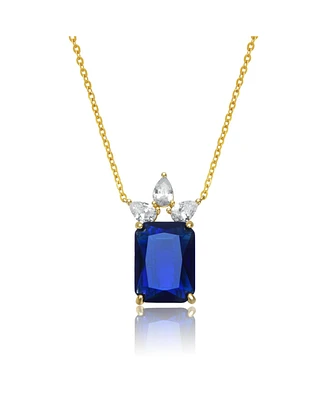 14K Gold Plated Celestial Cascade Blue Necklace