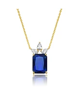 14K Gold Plated Celestial Cascade Blue Necklace