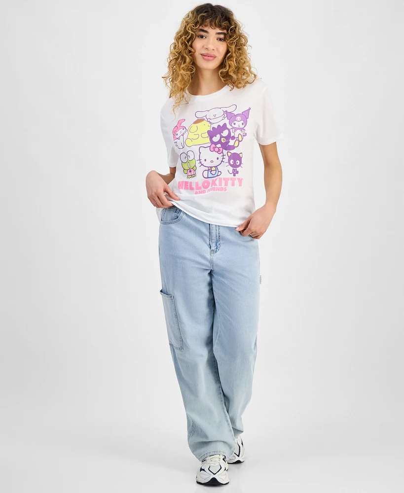 Love Tribe Juniors' Hello Kitty & Friends Crewneck T-Shirt