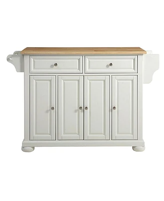 Kitchen Storage Cart with Wood Top – Freestanding Island Cabinet for Extra Counter Space & Organization