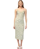 Dylan Ryan Juniors' Velvet Burnout Sleeveless Slip Dress