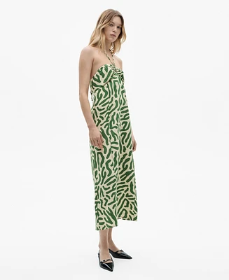 Mango Women's Frill Cotton Dress