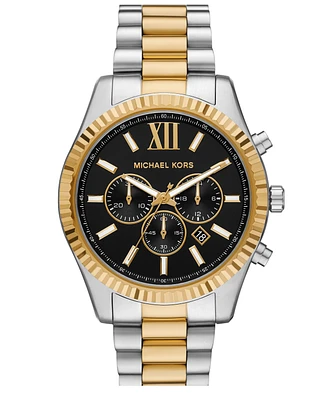 Michael Kors Men's Lexington Chronograph Two-Tone Stainless Steel Watch, 44mm