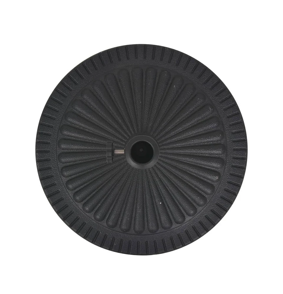 vidaXL Parasol Base Resin Round Black 30.9 lb