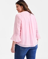 Style & Co Plus Size Pintuck Blouse