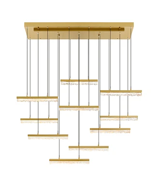 Cwi Lighting 5.5" Metal Stagger Integrated Led Chandelier