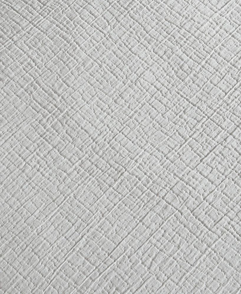 Calvin Klein Washed Texture Solid Cotton Jacquard 3 Piece Duvet Cover Set