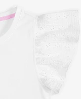 Big Girl Eyelet-Flutter-Sleeve Top, Exclusively at Macy's