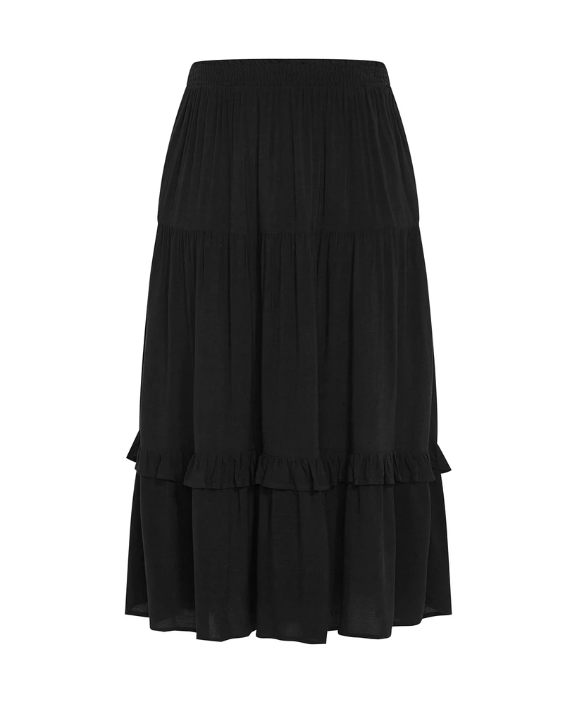Plus Devine Beauty Plain Skirt