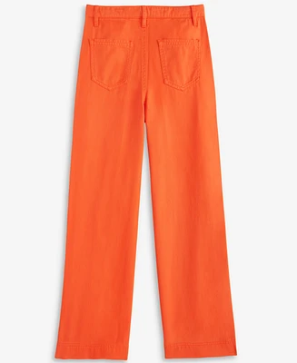 Epic Threads Little & Big Girls Twill Patch-Pocket Wide-Leg Pants, Exclusively at Macy's