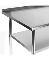 Industrial-Grade Stainless Steel Prep Table – Durable Work Surface with Undershelf for Commercial Kitchen Use