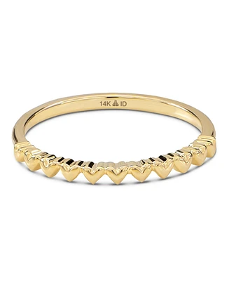 Devata Sweet Heart Ring in 14K Gold, Size 7, approx. 1.5 grams.