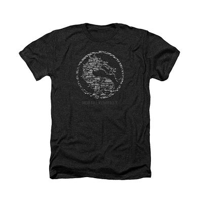 Mortal Kombat X Mens Stone Seal Adult Heather Tee / T-Shirt