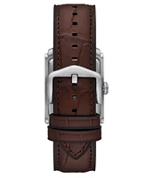 Fossil Men's Carraway Three-Hand Brown Leather Watch, 30mm