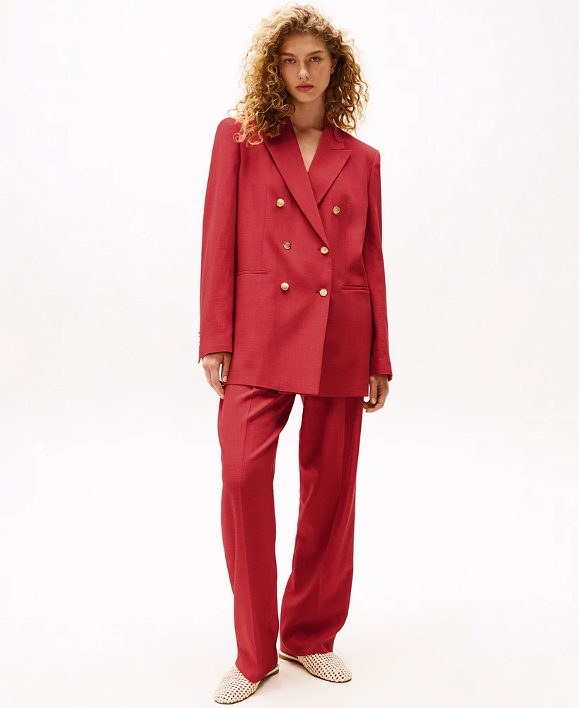 Tommy Hilfiger x Sofia Richie Grainge Women's Oversized Double-Breasted Collared Blazer