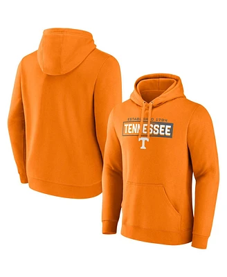 Fanatics Men's Tennessee Orange Volunteers Iconic Fleece Down The Field Pullover Hoodie