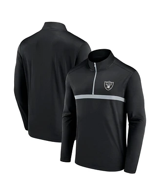 Fanatics Men's Black Las Vegas Raiders Head-to-Head Quarter-Zip Top