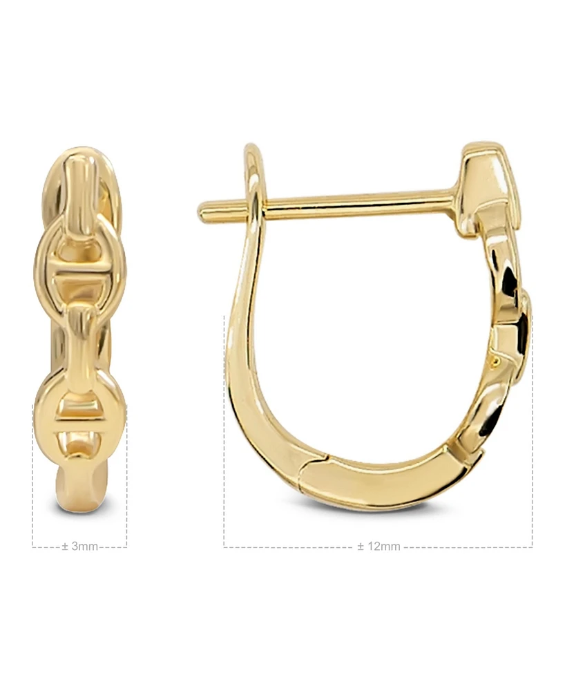 Devata Valentino Hoop Earrings in 14K Gold, approx. 1.6 grams.