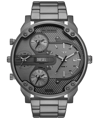 Diesel Men's Mr. Daddy Slim Quartz Three-Hand Date Gray Stainless Steel Watch, 54mm