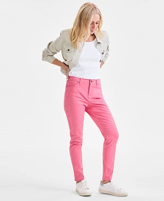 Style & Co Women's Mid Rise Curvy-Fit Skinny Twill Pants
