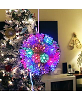5" Electric Plug-In Indoor/Outdoor 50ct Led Lighted Ball Hanging Ornament