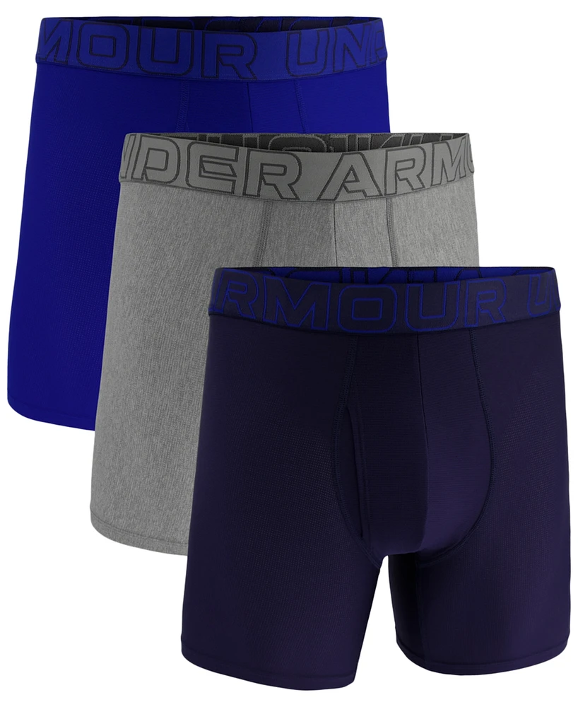 Under Armour Men's 3-Pack Performance Tech Mesh 6" Boxer Briefs