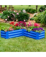 Galvanized Steel L-Shaped Raised Garden Bed
