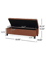 Velvet Storage Ottoman Bench with Tufted Lift-Top, Upholstered Accent for Bedroom or Living Room-The Pop Home