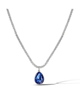 Jessica Simpson Blue Teardrop Sparkling Sapphire Crystal Pendant
