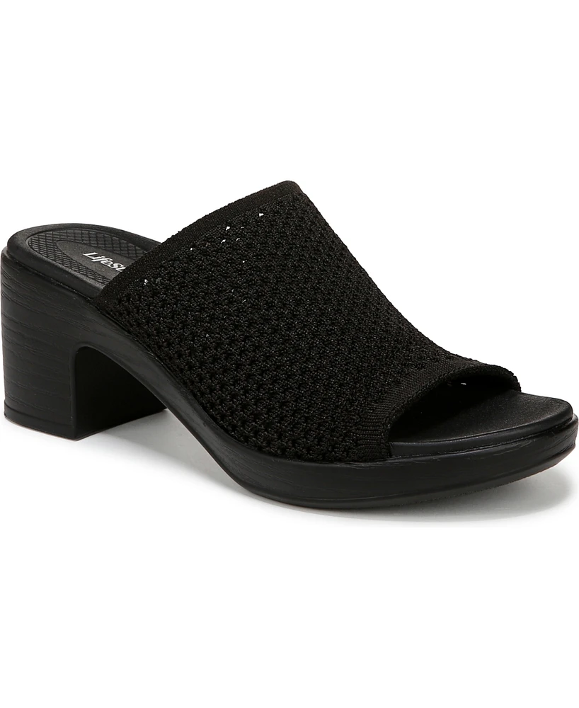 LifeStride Women's Ella Washable Block Heel Slide Sandals